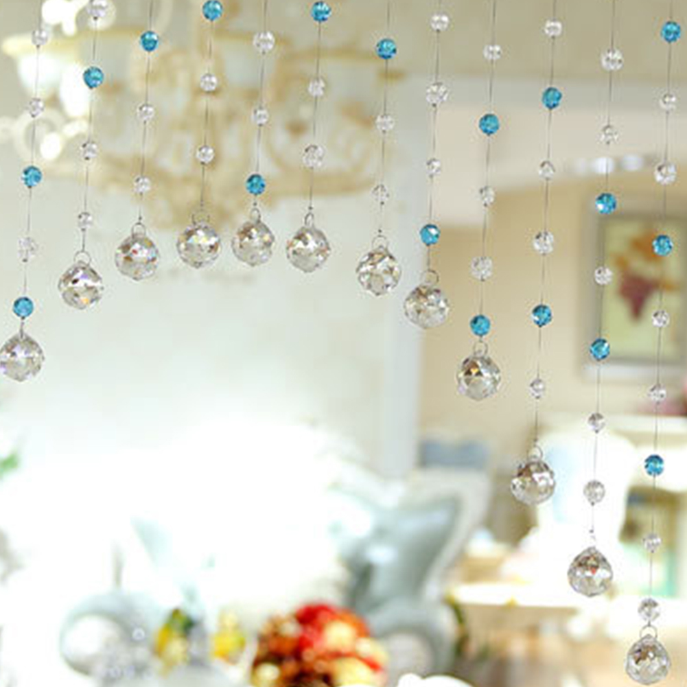 Crystals Glass Beads String Curtain Window DIY Wall Home Decor Wedding Backdrop Festive Decor