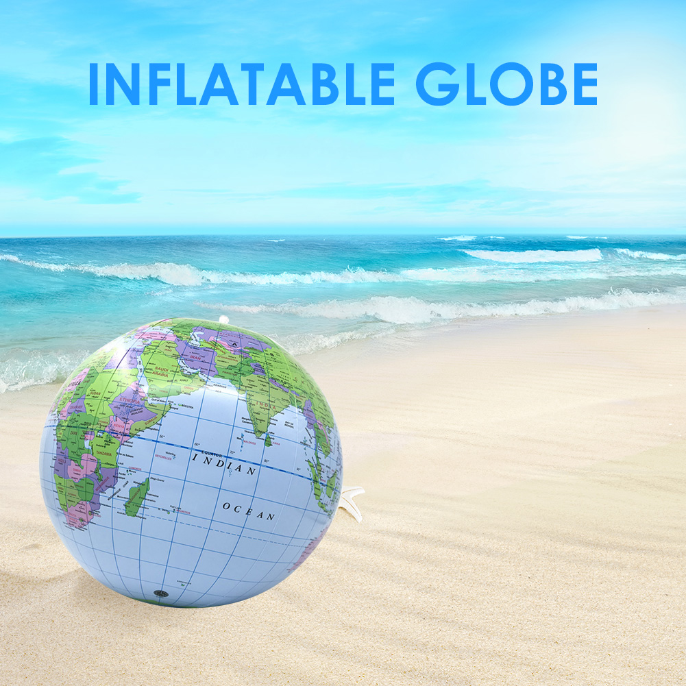 1pc 30cm Inflatable Globe World Earth Ocean Map Ball Geography Learning Educational Beach Ball Kids Toy 30cm