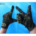 Military Camouflage Gloves with Velcro Closure