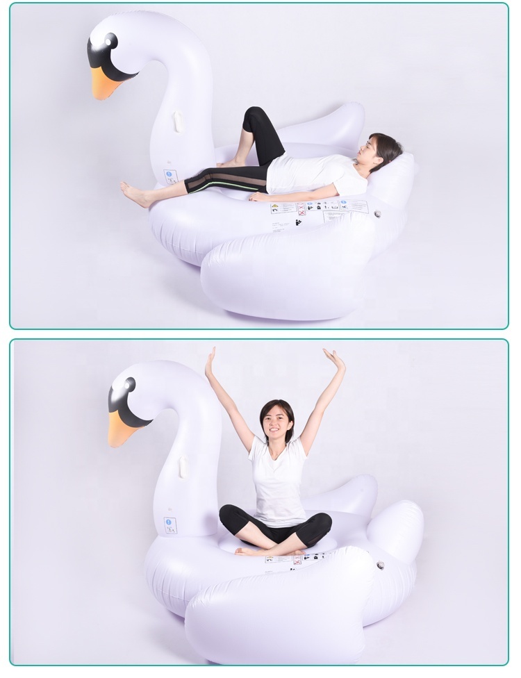  Wholesale large fashion inflatable white swan pool float