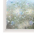 LUCKYYJ Tulip Flower 3D Static Cling Decorative Privacy Glass Window Film Vinyl No-Glue Laser Films Used in bedroom kitchenetc
