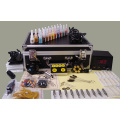 Professional 2 Machines Tattoo Gun Pen Tattoo Kit Machine Power 20 Colors Inks Foot switch Needles Set with Carrying Box