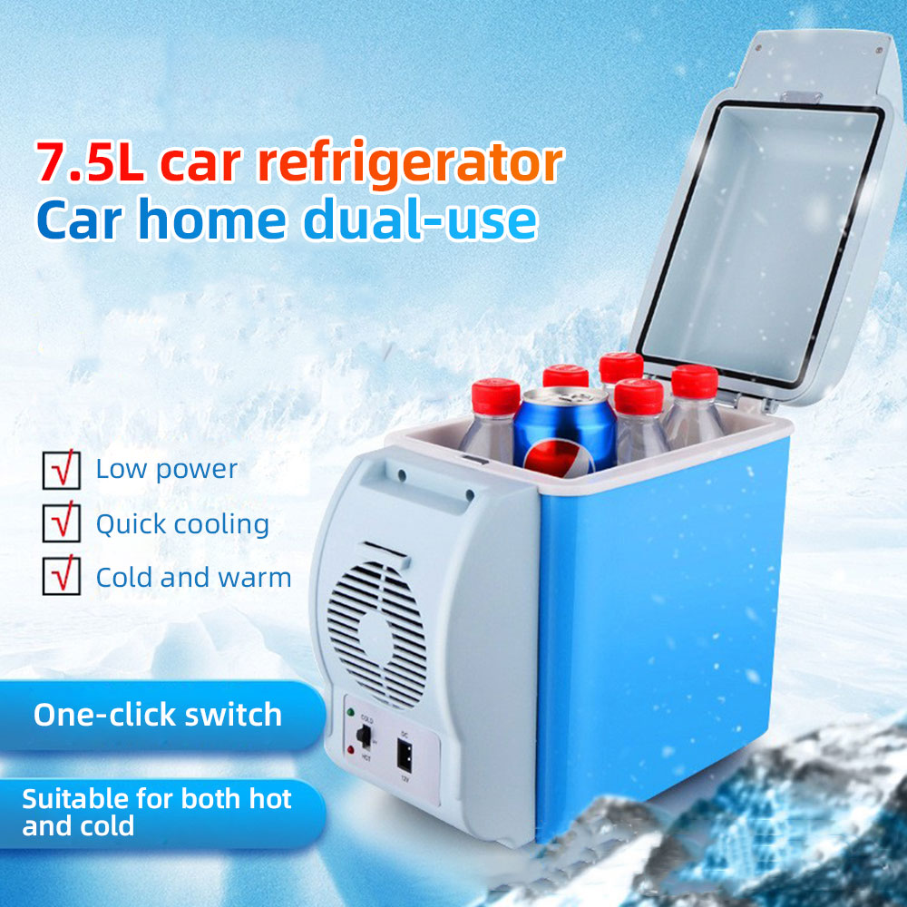 Car Cooler Warmer 7.5L Portable Heating Cooling Box DC12V Car Refrigerator Truck Freezer For Travel RV Boat