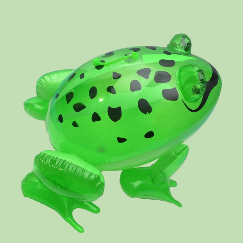 Funny Cute Inflatable Frog with Flashing Light Animal Blow up Toys Party Decor