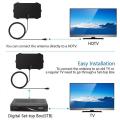 BEESCLOVER TV Antenna Flat Indoor Free Digital 1080P 200 Mile Range Antenna HDTV Skywire 4K Antena Aerial for tv r25