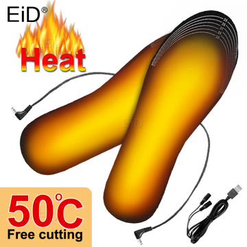 EiD USB Heated Shoe Insoles Electric Foot Warming Pad Feet Warmer Sock Pad Mat Winter Outdoor Sports Heating Insoles Winter Warm