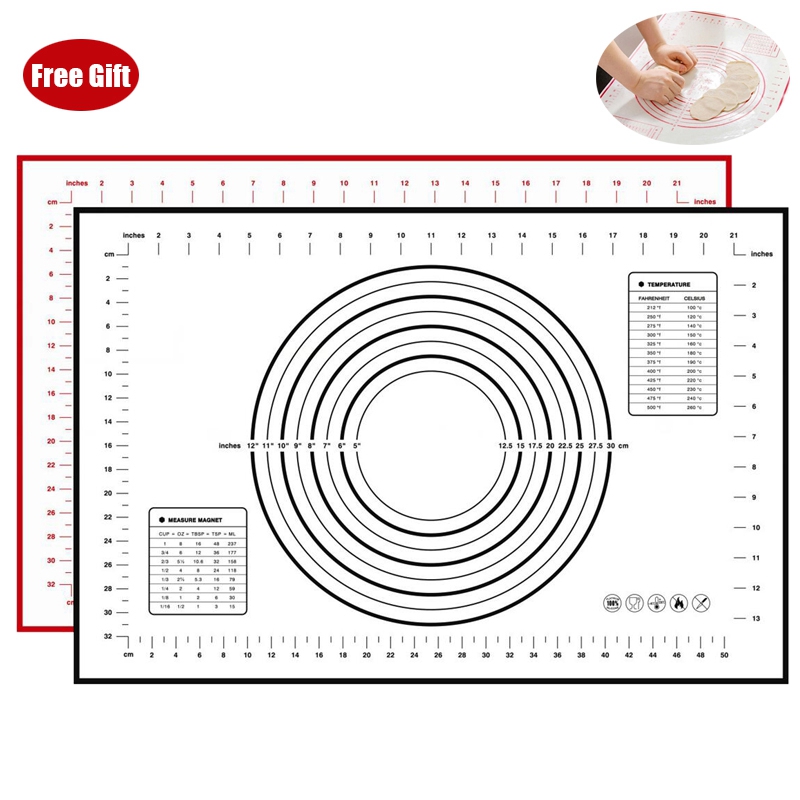 1PC 60*40cm Silicone Rolling Mat Cut Fiberglass Baking Mat Rolling Dough Pastry Bakeware Liner Pad For Oven Large Cooking Tools