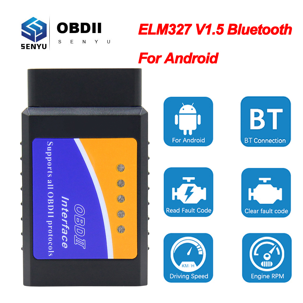ELM 327 V1.5 OBD2 Bluetooth Scanner For Android elm327 v1.5 ODB2 Code Reader OBD 2 OBD2 Car Diagnostic Scanner Tool ELM327 1.5