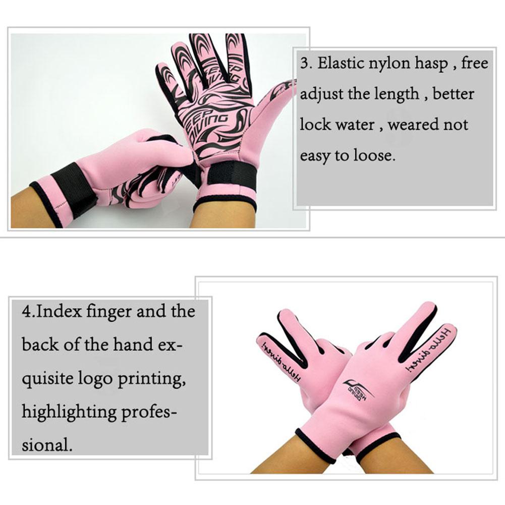 2mm Diving Gloves Adult Printing Swimming Snorkeling Gloves Warm Non-Slip Underwater Swim Equipment