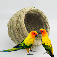 Bird's Nest Of Straw Crafts Crafts Bird Nest Artificial Weaving For The Parrot Macaw African Grays Hatching Egg Nest Pet Product
