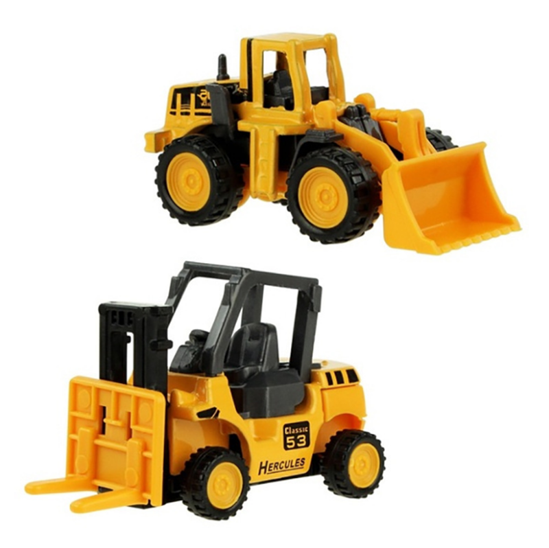 4 Styles Mini Mini Alloy Engineering Car Tractor Toy Dump Truck Model Classic Toy Cars for Children Boy Gift