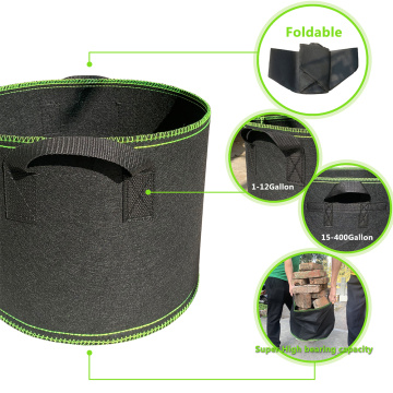 Non Woven Tree Fabric Pots Grow Bag Root Container Plant Pouch black hand with planting flowers pot nonwoven bags Grows Culture