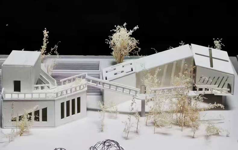 white Scene architectural model sand vegetation thorns quinoa military scene DIY production materials