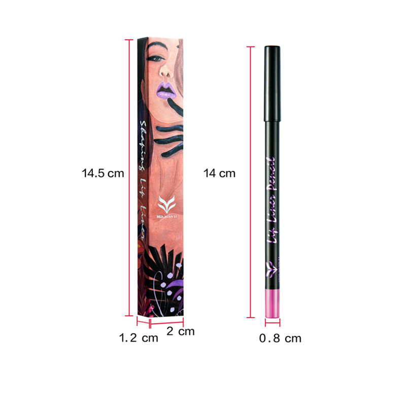 Professional Lip Liner Pencils Waterproof Long-lasting 12 Colors Matte Lip Liner Pen Multi-functional Beauty Lip Makeup Cosmetic