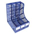 File Organizer Box Document Tray 3-Grid Desktop Storage File Organizer Mesh Shelf Desktop File Rack Book Holder Office Supplies