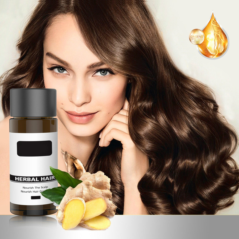 20ml Fast Hair Growth Ginger Hair Serum Essential Oils Dense Hair Growth Serum Hair Care Prevent Baldness Loss Serum