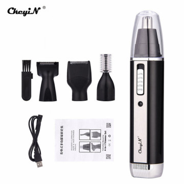 4 In 1 Electric Nose Ear Hair Trimmer USB Rechargeable Beard Eyebrow Razor Cordless Clipper Groomer Shaver Hair Trimmer Set