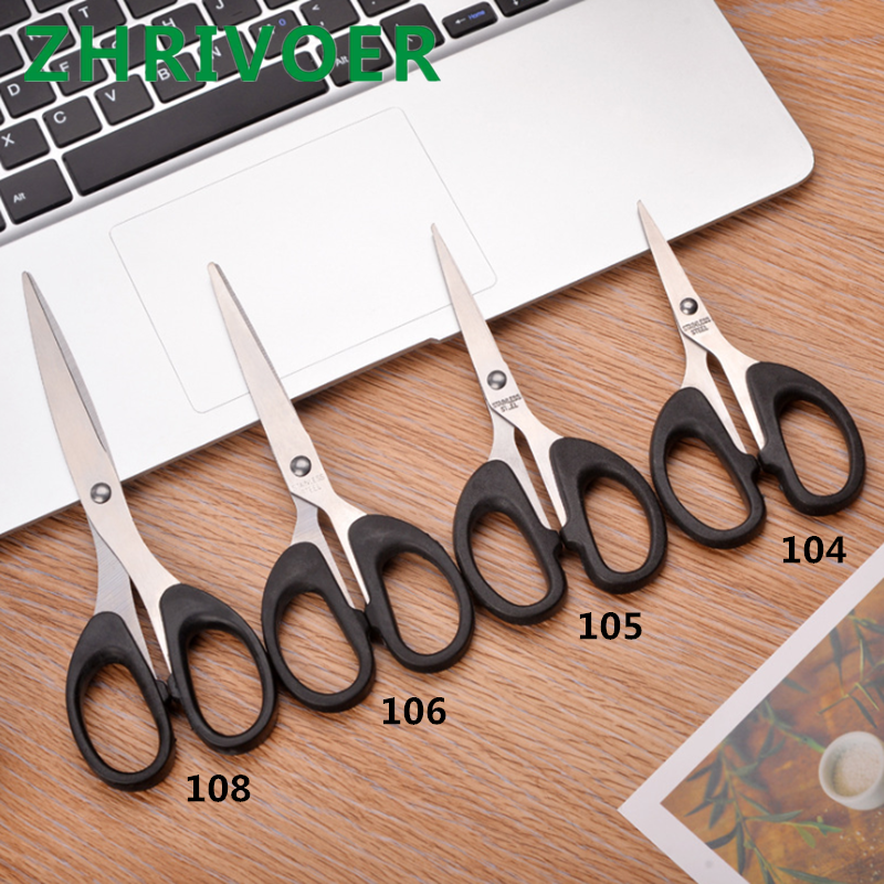 Stainless steel office scissors civilian scissors household scissors manual safety paper scissors scissors custom 180mm