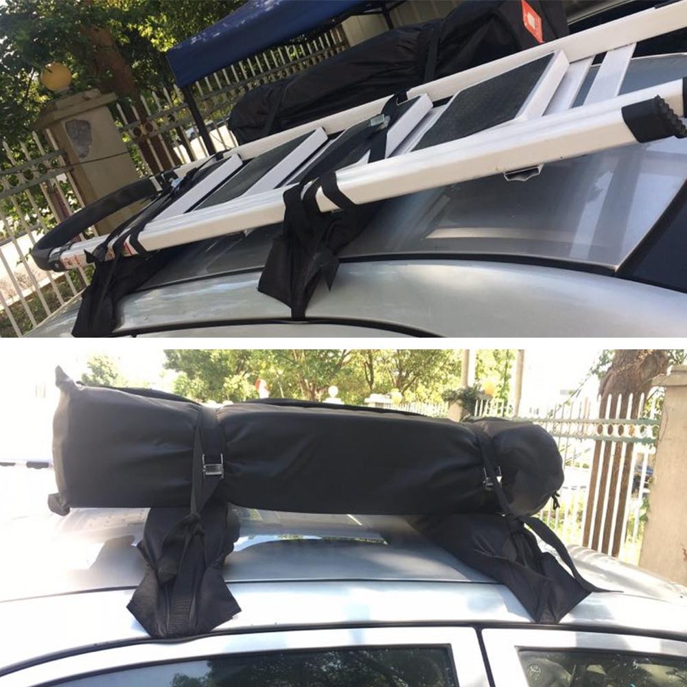 Universal Soft Auto Car Roof Rack Outdoor Rooftop Luggage Carry Load 60kg Baggage Easy Fit Vehicle Roof Frame Black