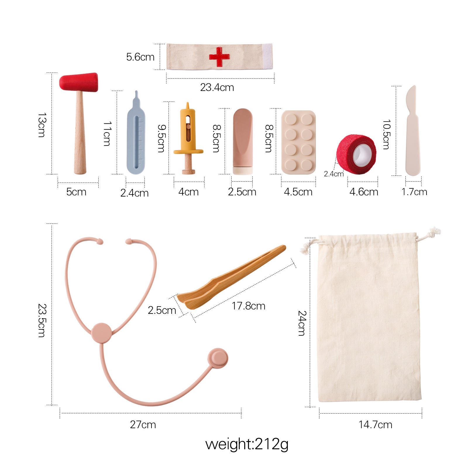 silicone doctor set toys MFZ-G012