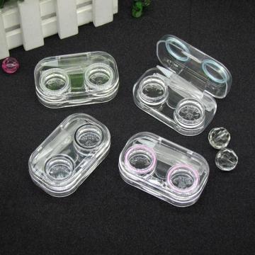 Practical Mini Transparent Portable Contact Lens Case Eyes Contact Lenses Box For Glasses With Lens Cleaning Tools