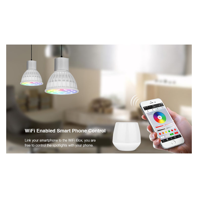 Miboxer Dimmable 4W MR16 AC86-265V GU10 LED Bulb Lamp Light RGB+Warm White+White (RGB+CCT)Spotlight Indoor Living Room