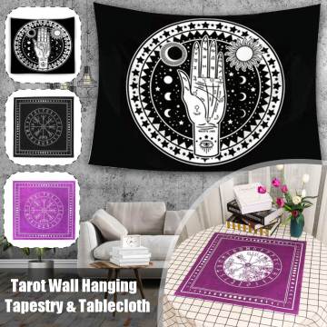 Tarot Sun Moon Board Game Textiles Card Special Tablecloth Astrology Tarot Divination Cards Table Cloth For Magicians Board Game