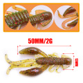 5pcs/Lot Fishing Shrimp Soft Lures 5cm 2g Fishy Smell Worm Jig Wobblers Swimbaits Silicone Artificial Bait Bass Carp Tackle