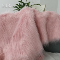 Pink white 7cm long plush fake fur fabric for coat vest stage cosplay DIY accessories newborn photographic tissu 160*50cm SP5453