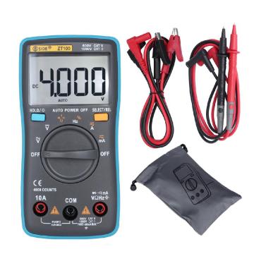 Yiwa ZT100 Digital Multimeter 4000 Counts Back Light AC/DC Voltage Ammeter Voltmeter Ohm Tester Frequency Diode Meter