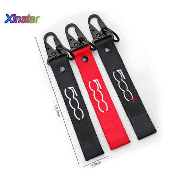 Nylon Car key ring car key chain For fiat 500 500x