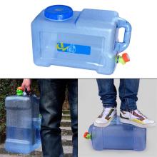 Water Container 12L Car Driving Water Bucket PC Thickened Camping Hiking Water Tank With Faucet Water Jug Container Storage