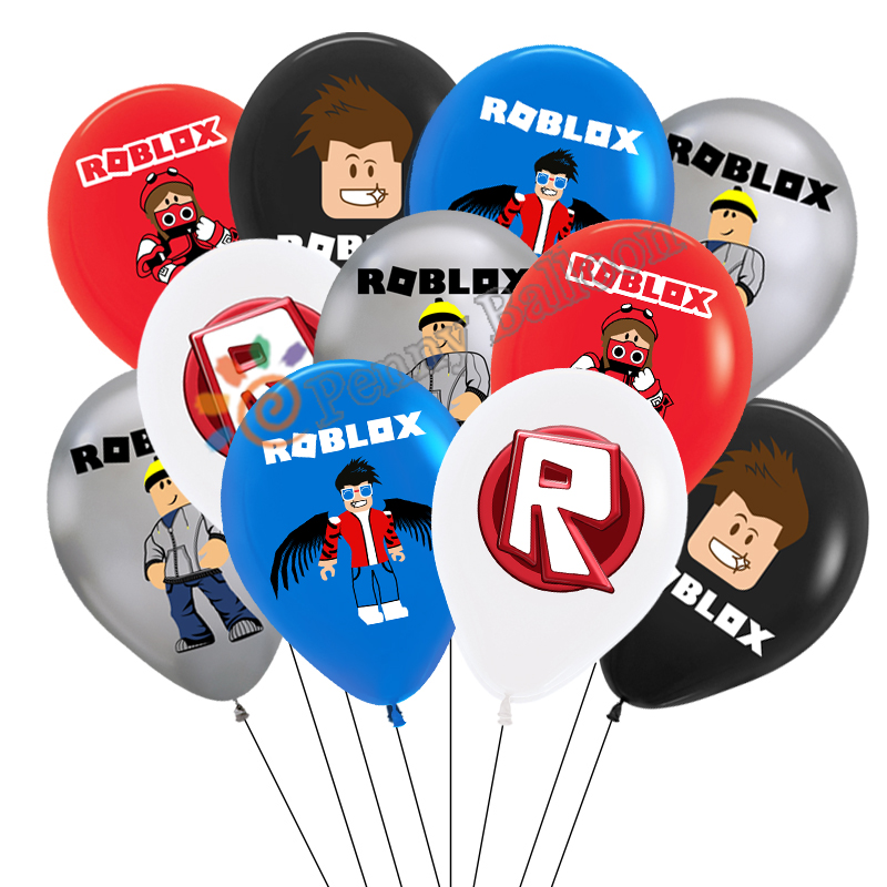 15pcs/lot Roblo Balloon Robbx Balloons Video Game Party Supplies Birthday Party Decor Toys For Kids Globos