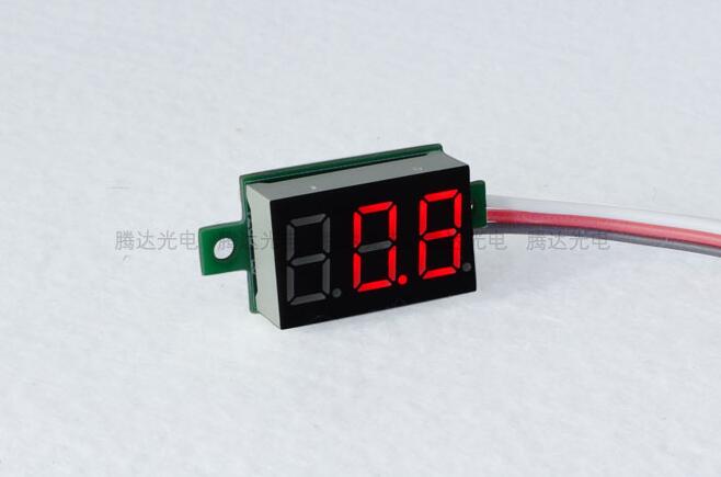 10pcs 0.36'' LCD DC 0-100V Red LED Panel Meter Digital Voltmeter with Three-wire Electrical Instruments Voltage Meters 0V-100V