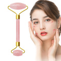 Pink Crystal Stone Jade Roller Set Face Lift Massage Roller Facial Scraper Jade Natural Rose Quartz Stone Facial Roller Crafts