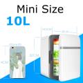 220V 12V 10L Home Refrigerators Ultra Quiet Refrigerators Freezer Cooling Heating Machine Fridge household applicant