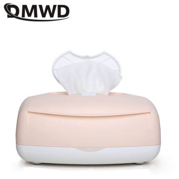 DMWD 220V Electric Wipes Box Top Winter Wet Towel Dispenser Constant Temperature Heating Wipes Case Baby Wet Tissue Warmer