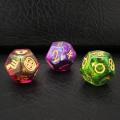 Bescon 3 Pieces Astrological Dice Set, Constellation Divination D12 Dice, 3 Colors Magical Stone Effect or Glowing in Dark