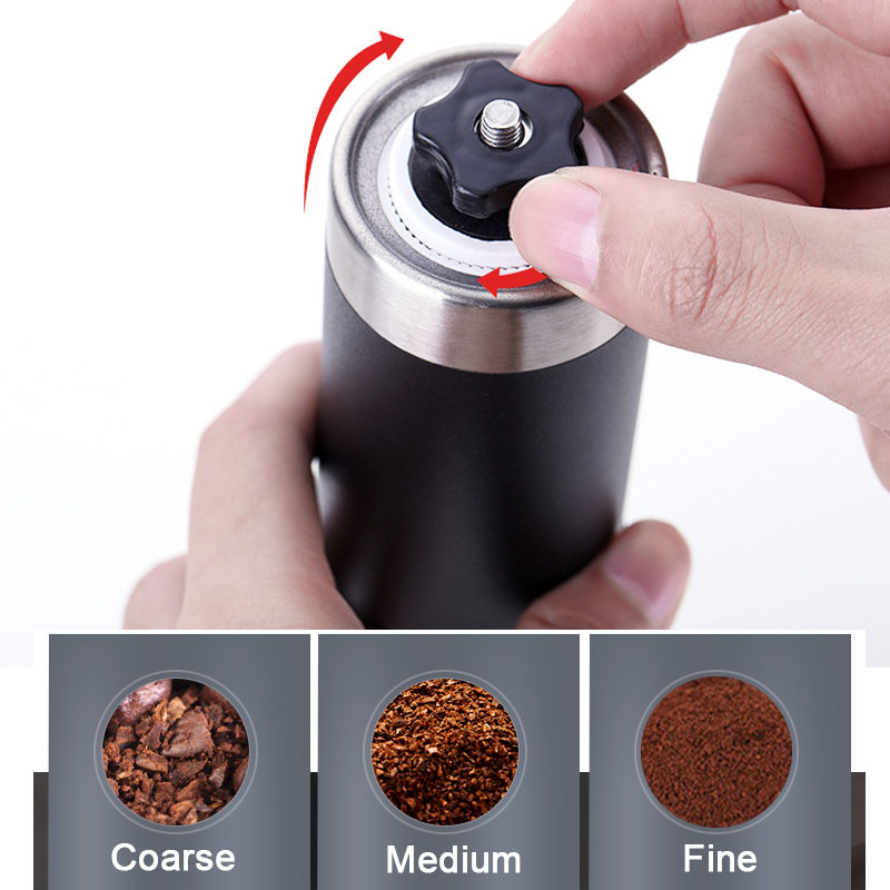 Manual Ceramic Coffee Grinder Handheld Handmade Coffee Bean Burr Grinders Mill Thickness Adjustable Handmade Kitchen Tool