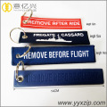 Customized Remove LOGO Label Embroidery Keychain