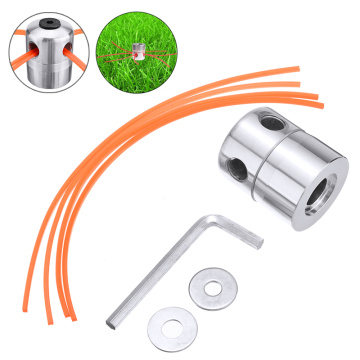 Universal Aluminum Grass Trimmer Head 4 Lines Brush Cutter Head Thread Cutting Line Head for Lawn Mower