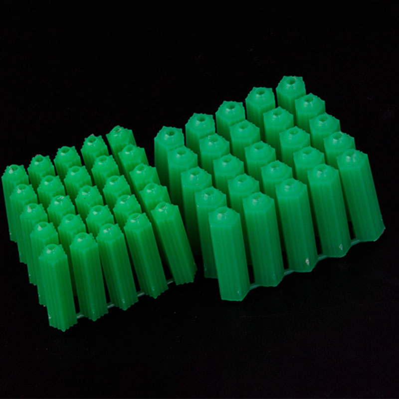 LUCHANG 500pcs Plastic expansion pipe green M6 M8 wall plug rubber anchor plug self tapping screw expansion tube