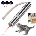 3 in1 red lazer pointer USB rechargeable flashlight rechargeable UV flashlightAluminium Alloy Laser multi-function Lazer pen