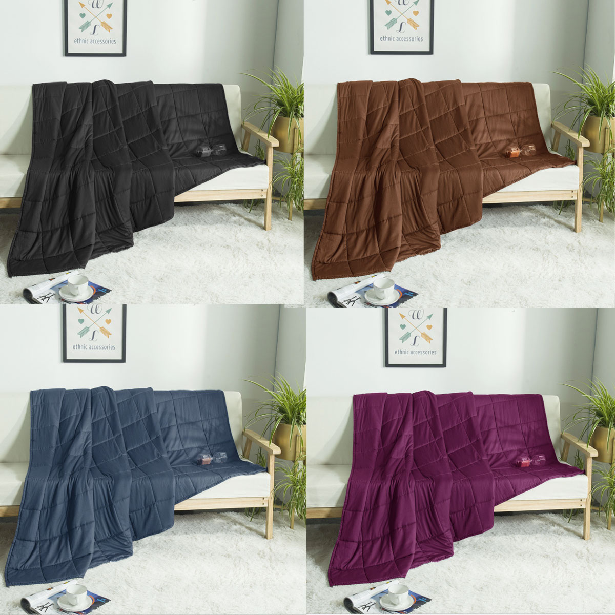 Weighted Blanket for Adult Children Blankets Decompression Sleep Aid Pressure Weighted Quilt Soft Heavy Blanket for Bed Sofa