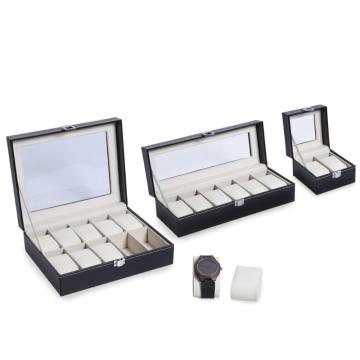 2/6/10 Grids PU Leather Watch Box Case Professional Holder Organizer for Clock Watches Jewelry Boxes Case Display