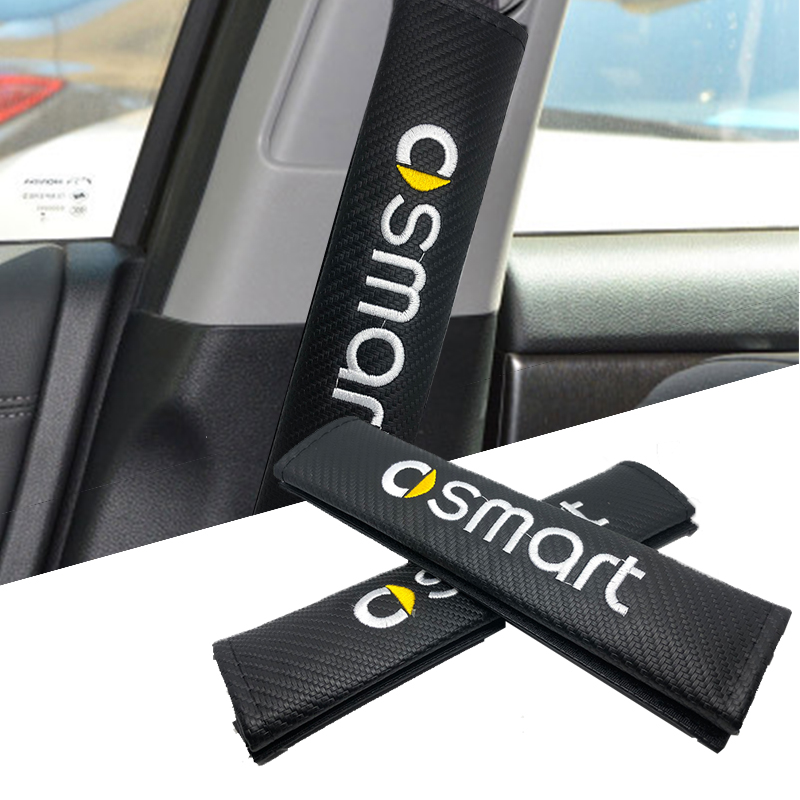 Auto Accessories Car Safety Belt Covers Seat Belt Case Embroidery for Smart Fortwo Forfour Car Styling