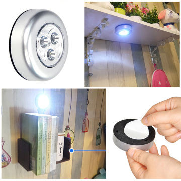 Mini LED Touch Night Light Push Lamp Night Light Self-adhesive Energy Saving Lamp Battery Powered Wall Lamp Home Lights Lighting