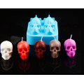 Halloween Party Accessories 3D Skull Silicone Candle Mold for DIY Handmade Craft Candle Making Mould