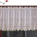 Embroidered Floral Short Curtains For Kitchen Valance Pelmet Voile Curtains for Living Room Bedroom Door Window Blinds