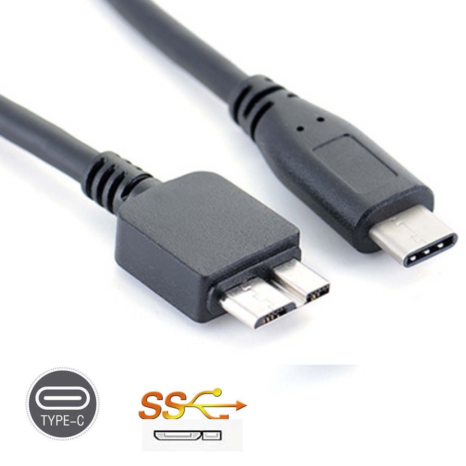 USB 3.1 Type-C USB-C to USB 3.0 Micro B Cable Connector For Macbook, MacBook Pro, MacBook Air 2018 to External Hard Drive